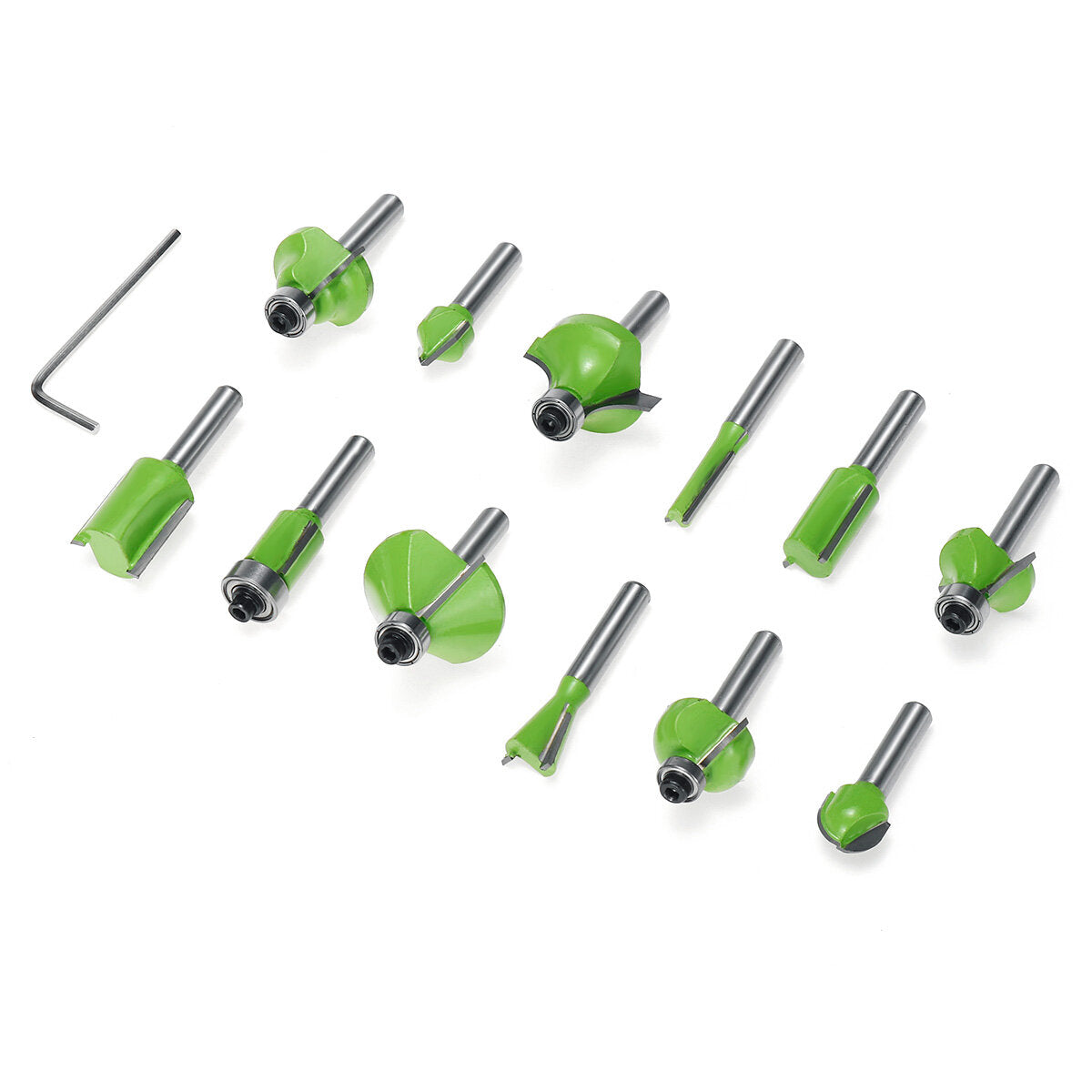 12pcs 1/4 Inch Shank Router Bits Set Carbide Woodworking Tools for Home Improvement and DIY