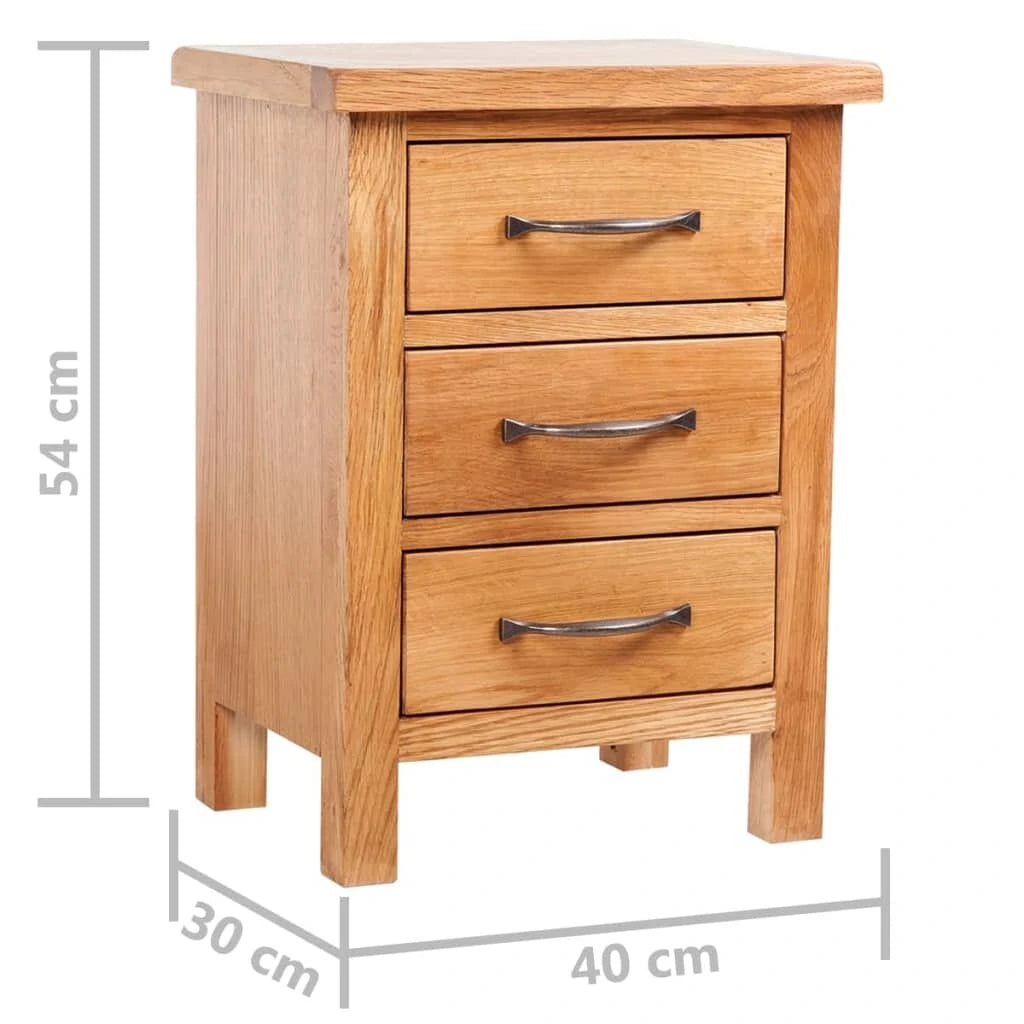 Nightstands 2 pcs 15.8"x11.8"x21.3" Solid Oak Wood