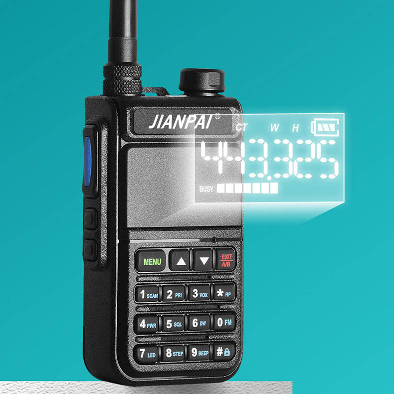 10W 5800mAh Fluorescent LED Display Walkie Talkie Intelligent Noise Reduction High Power FM Two Way Radio SOS for Hotel Sailing Hiking