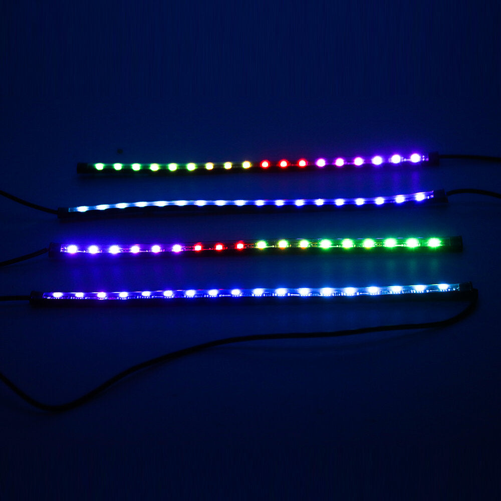 Bluetooth RGBIC Car Interior Strip Lights with 3 Simple Control Methods Vivid RGBIC Lighting Effect Sync with Music Activate Music Mode and Scene