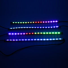 Bluetooth RGBIC Car Interior Strip Lights with 3 Simple Control Methods Vivid RGBIC Lighting Effect Sync with Music Activate Music Mode and Scene