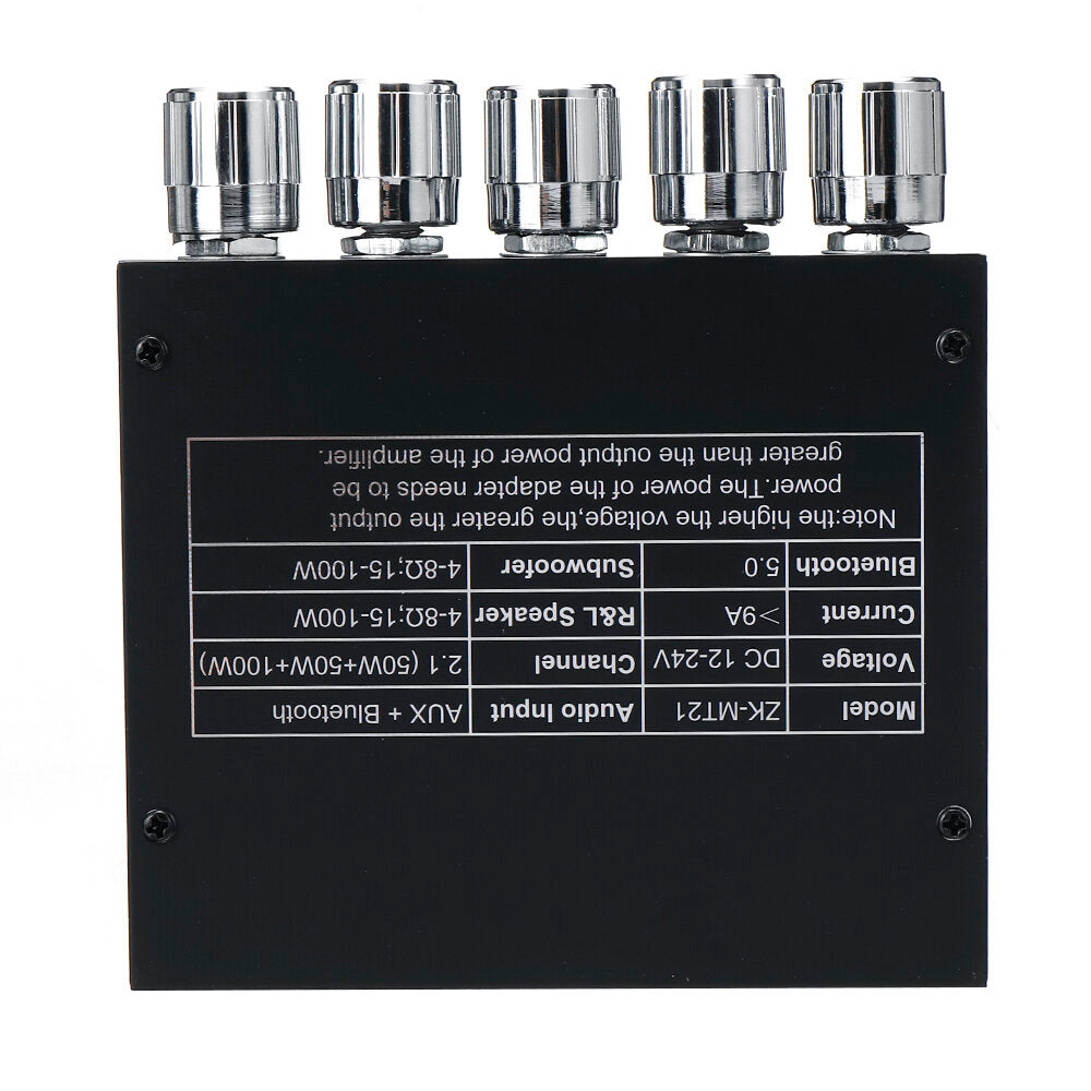 Bluetooth 5.0 Subwoofer Amplifier Board 50WX2+100W 2.1 Channel Power Audio Stereo Amplifier Tone Board Bass AMP AUX