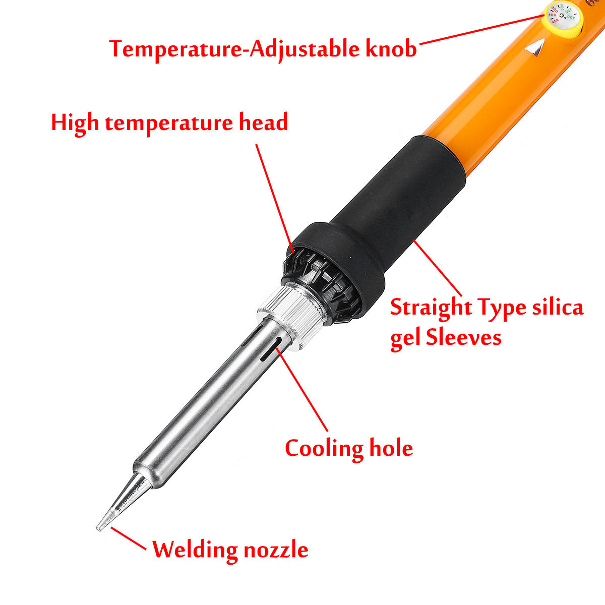 220V 60W Solder Iron Kit Electronic Welding Iron Tool Adjustable Temperature