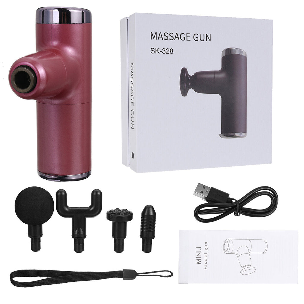 4- Modes Mini Massager USB-C Charging Percussion Massager Muscle Relaxing Therapy Deep Tissue Massage Device