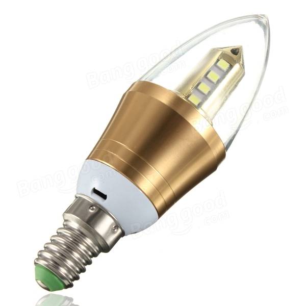 E14 LED Bulb 4W SMD 2835 16 Pure White/Warm White Candle Flame Down Light Lamp AC 85-265V