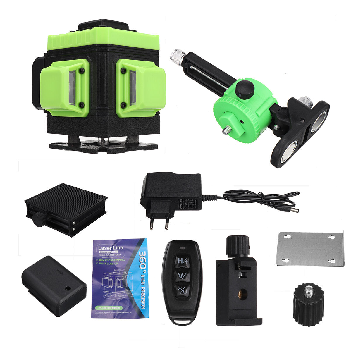 16/12/8 Line 4D 360 Horizontal Vertical Cross Green Light Laser Level Self-Leveling Measure APP Control