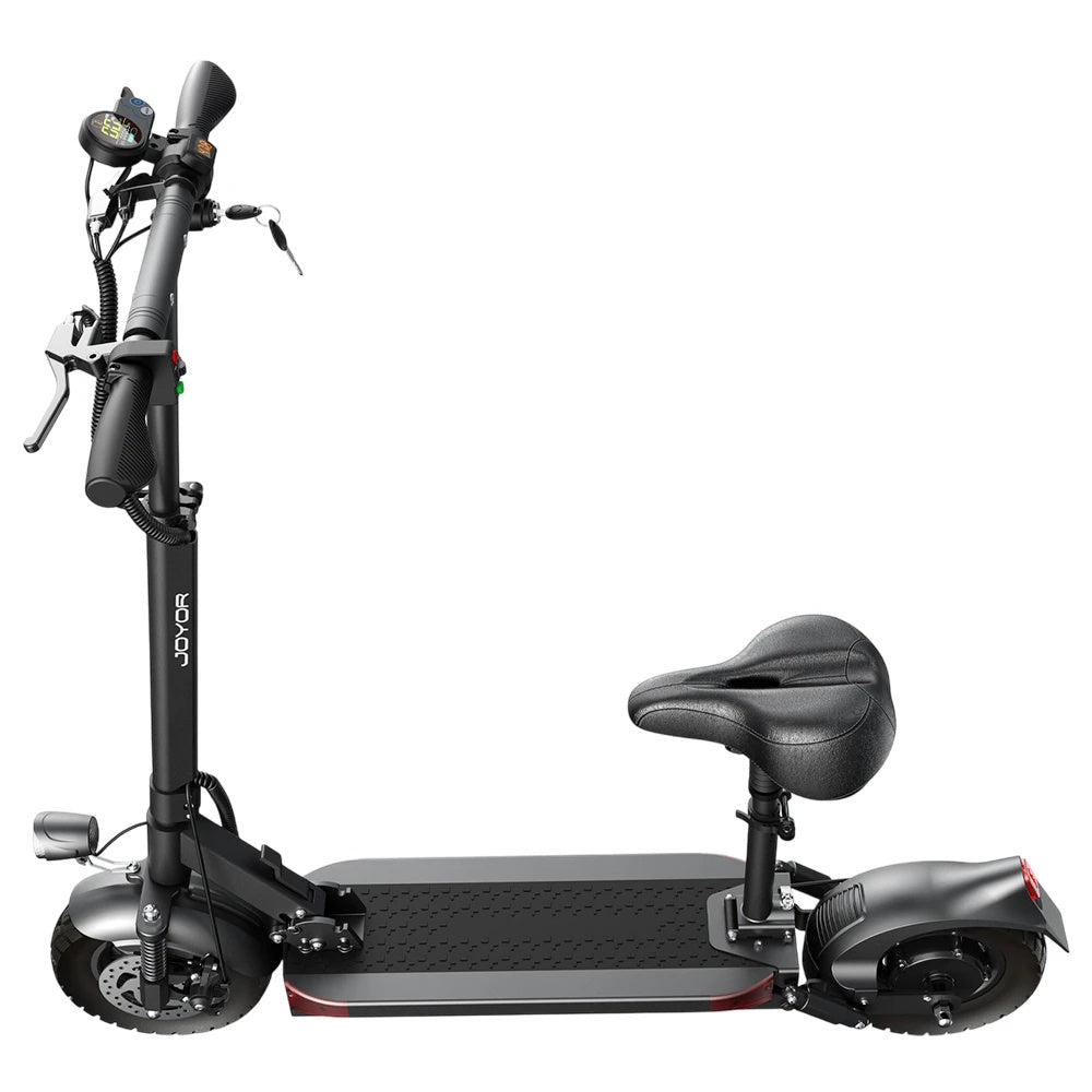 Electric Scooter With Seat 48V 18Ah 500W Recommended Top Speed 25KM/H 10inch Folding Moped Electric Scooter 60KM Mileage Max Load 120Kg