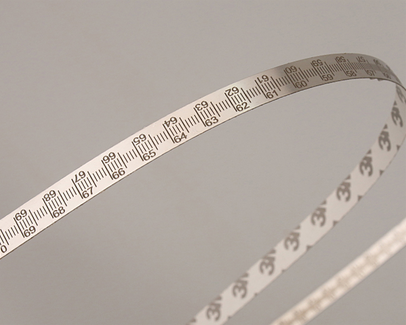 Stainless Steel Laser-Etched Ruler with Adhesive Backing, Dual Measurement, Sleek Silver Finish - Choose Length 0.6m to 2.5m