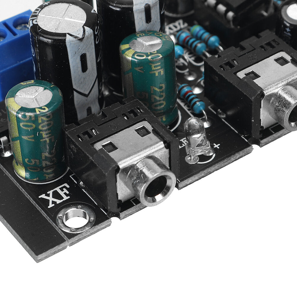 AC 6V~18V/ DC9-24V Dual-channel Single Power Supply 47 Amplifier Board Circuit Board PCB Module