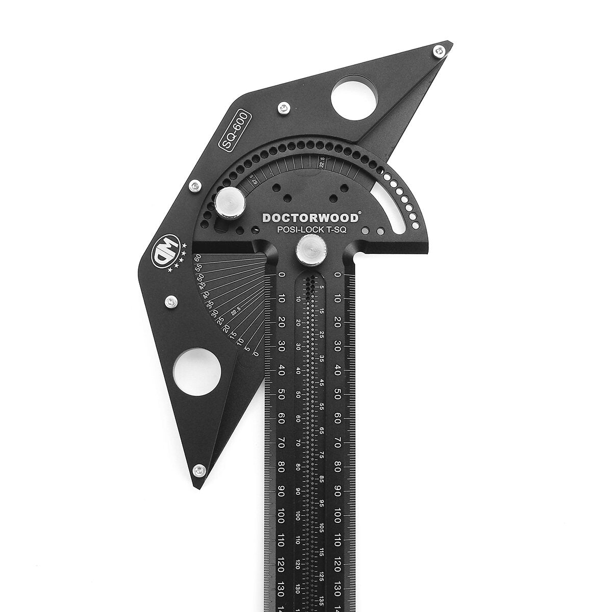 600mm Aluminum Alloy Woodworking Scriber Gauge T Square with Adjustable Angle and Accurate Scale