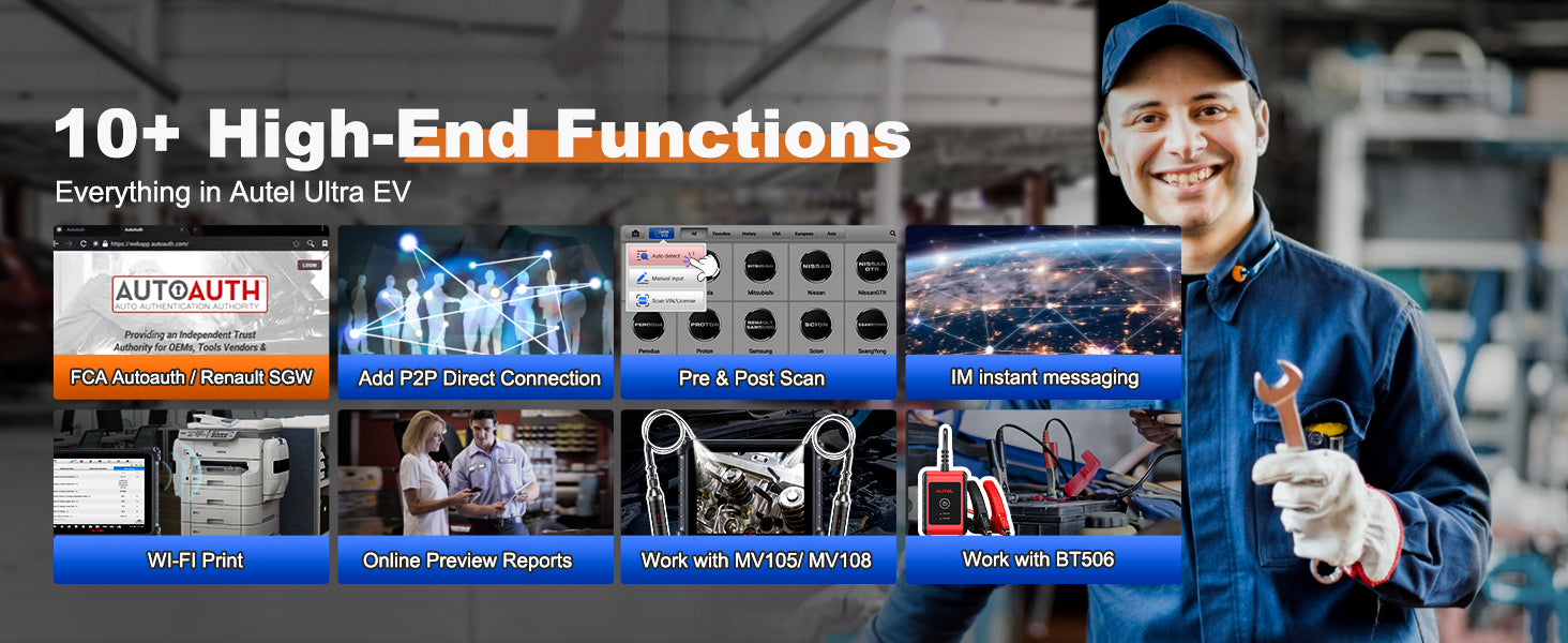 Ultra EV Advanced Diagnostics Tool High Voltage System Battery Pack Analysis Online ECU Programming Coding 5-in-1 VCMI RP1210 J2534 CAN FD
