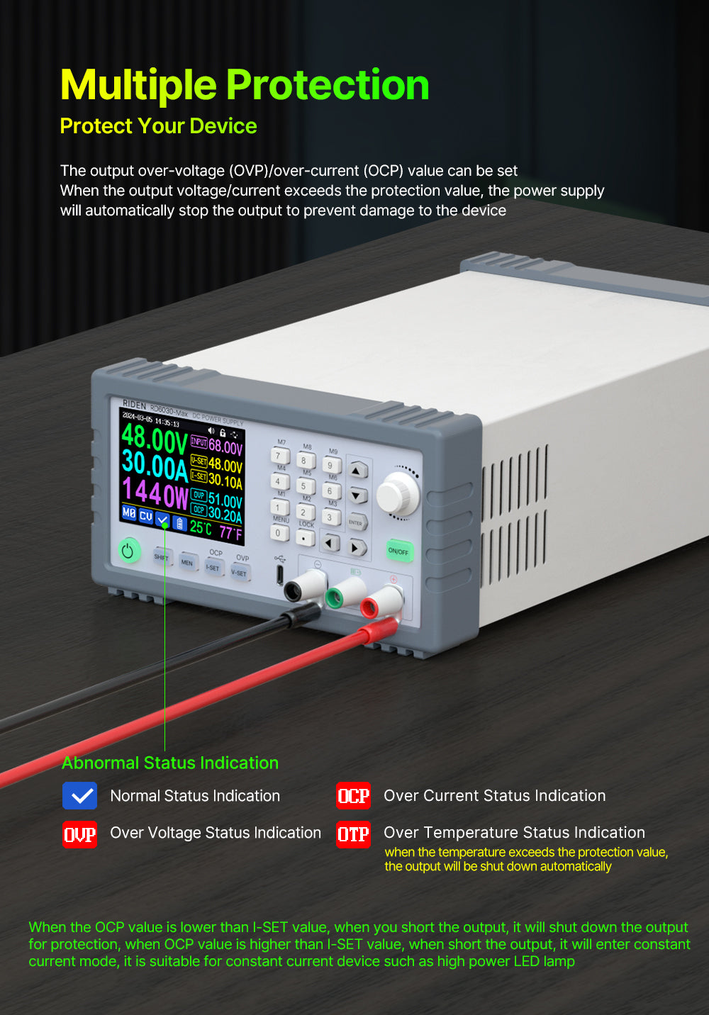 1440W Completed Set 60V 30A Digital Control Stabilized AC DC CNC Adjustable Regulated Power Supply