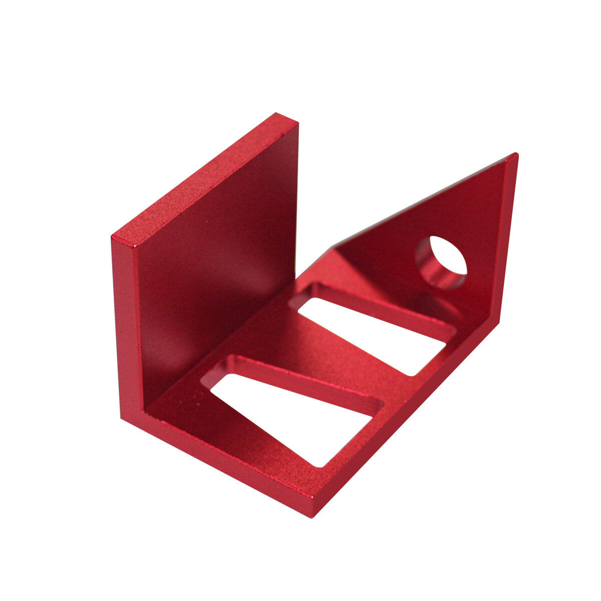 45/90 Degree Center Finder Square Jig - Precision Aluminum Alloy Ruler for Woodworking Measurements, Red