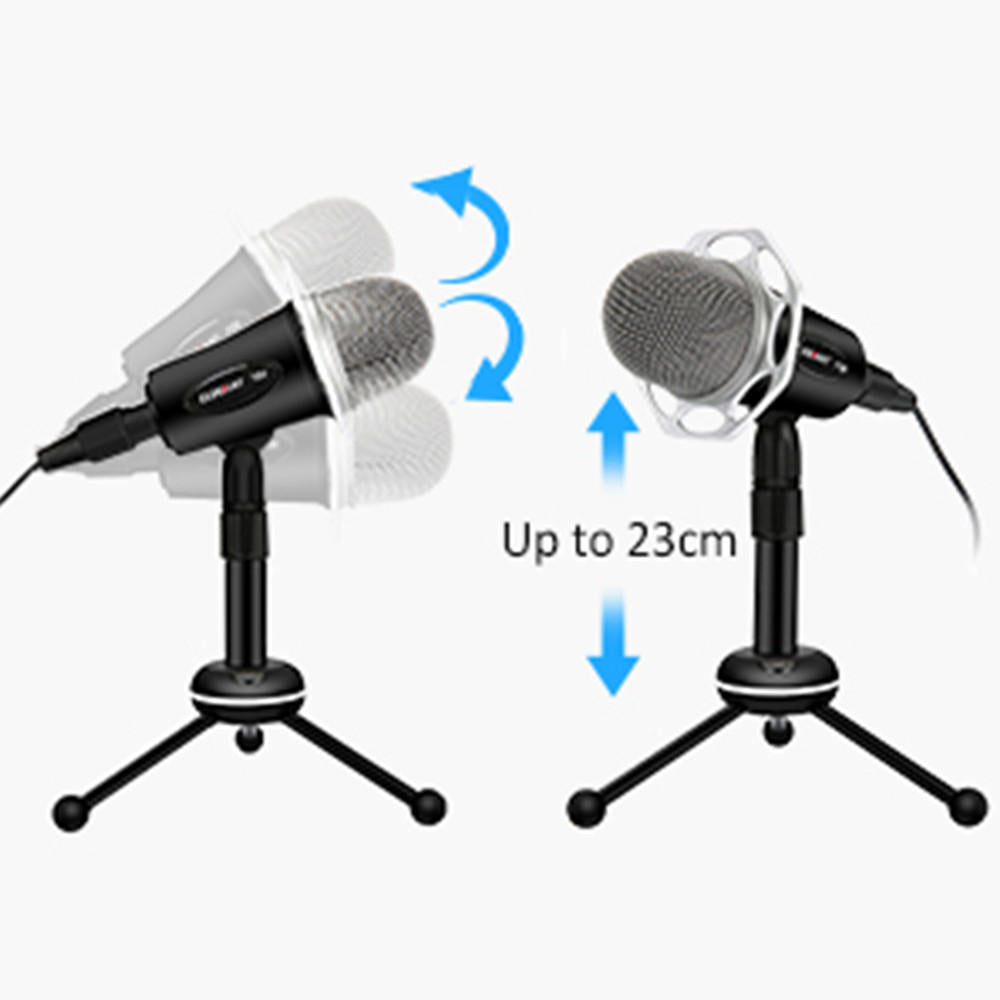 3.5mm Condenser Microphone Home Studio Portable Microphone for PC Computer Phone