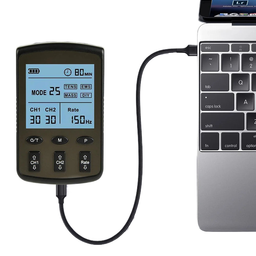 25-Mode TENS EMS Muscle Stimulator for Pain Relief & Body Massage - Digital Therapy Machine with Adjustable Intensity