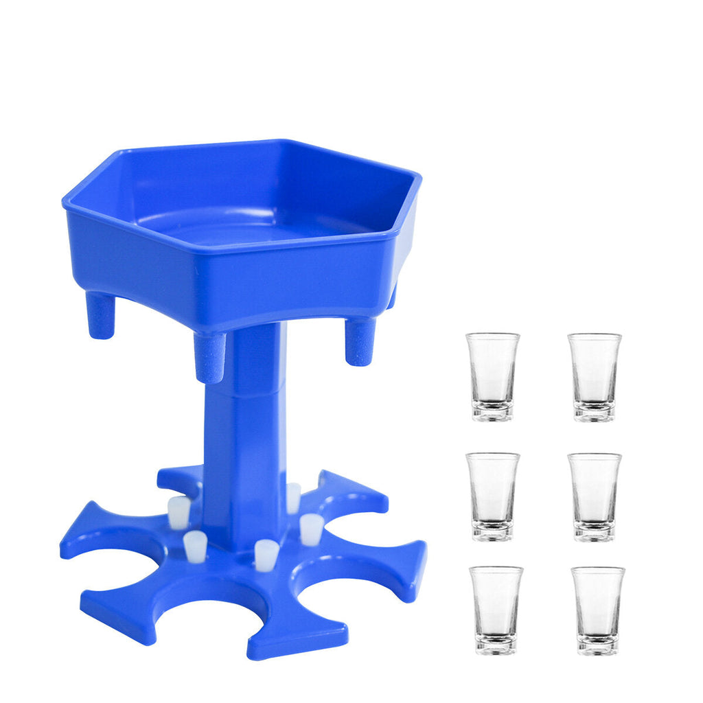 6 Shot Glass Dispenser Holder Liquid Dispenser Drinking Games Party Beverage Separator Tools