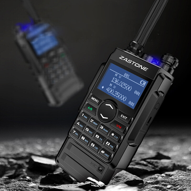 250 Channels 8W Walkie Talkie VHF UHF Portable Radio 2600mAh Battery Two Way Radio Big Screen FM Ham 136-174 400-480Mhz Instant Messaging
