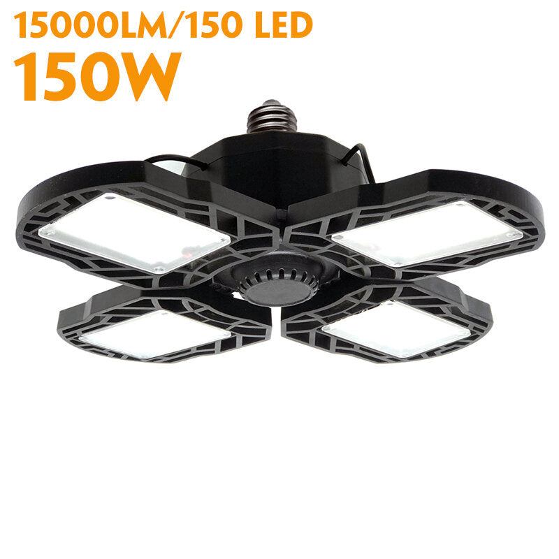 60/80/100/120/150W LED Garage Ceiling Lights 6000LM Garage Lighting Deformable