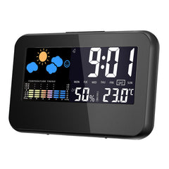 Digital Weather Station Thermometer Hygrometer Alarm Clock Smart Sound Control Clock
