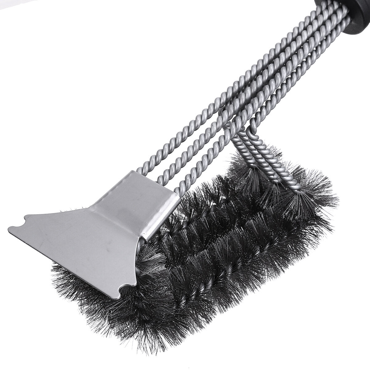 17" BBQ Grill Brush Scraper Scrubber Barbecue Cleaning Tool Wire Kitchen Stainless Steel Cleaner