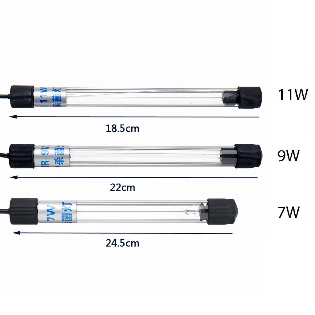 European Standard Round Insert 220V 5W-13W Aquarium Light UV Germicidal Lamp AGermicidal Lamp Submersible Sterilization Lamp