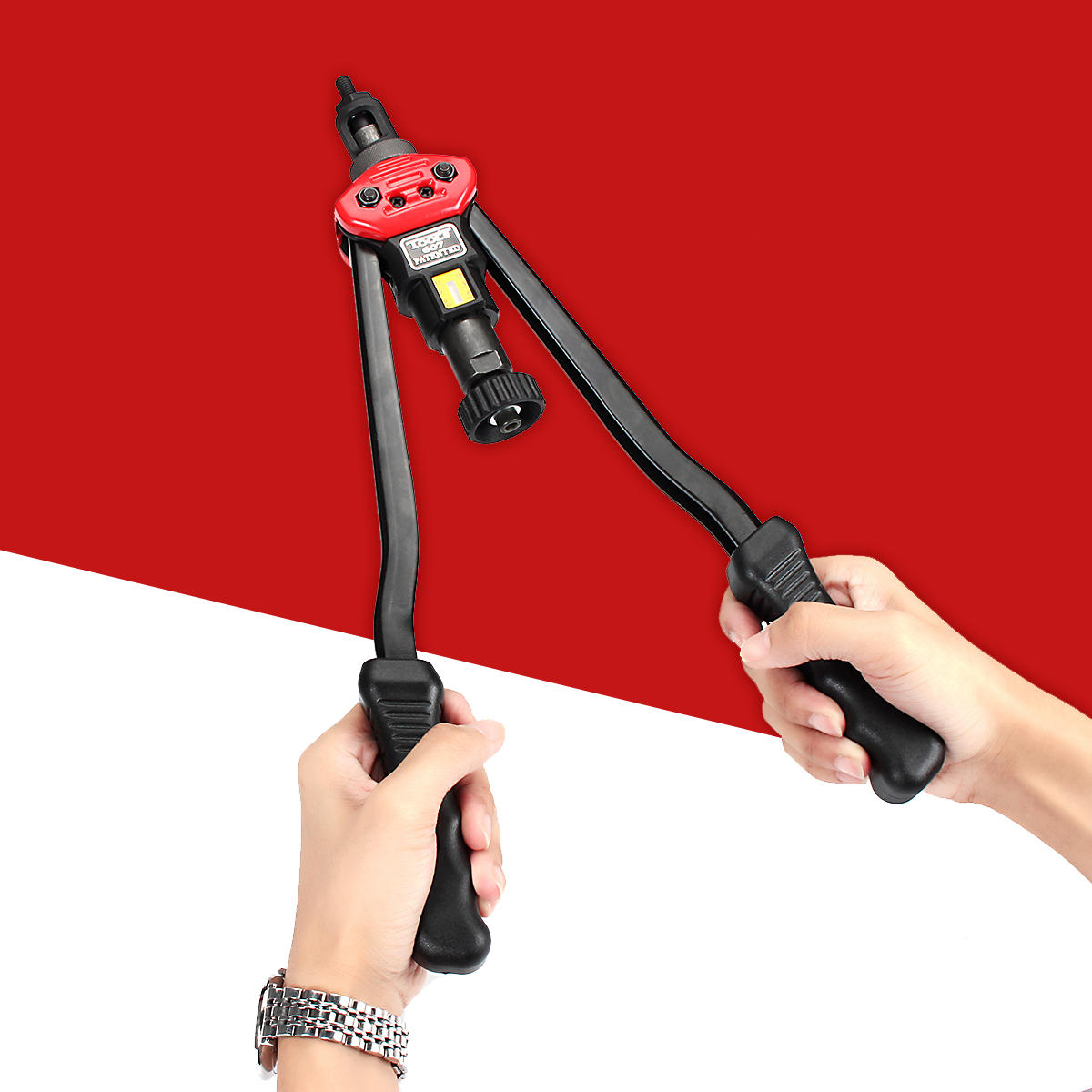 Rivet Tool Kit Rivnut Setting Tool Nut Setter NutSert Hand Riveter Guns M3 M4 M5 M6 M8 M10 M12 HT2819