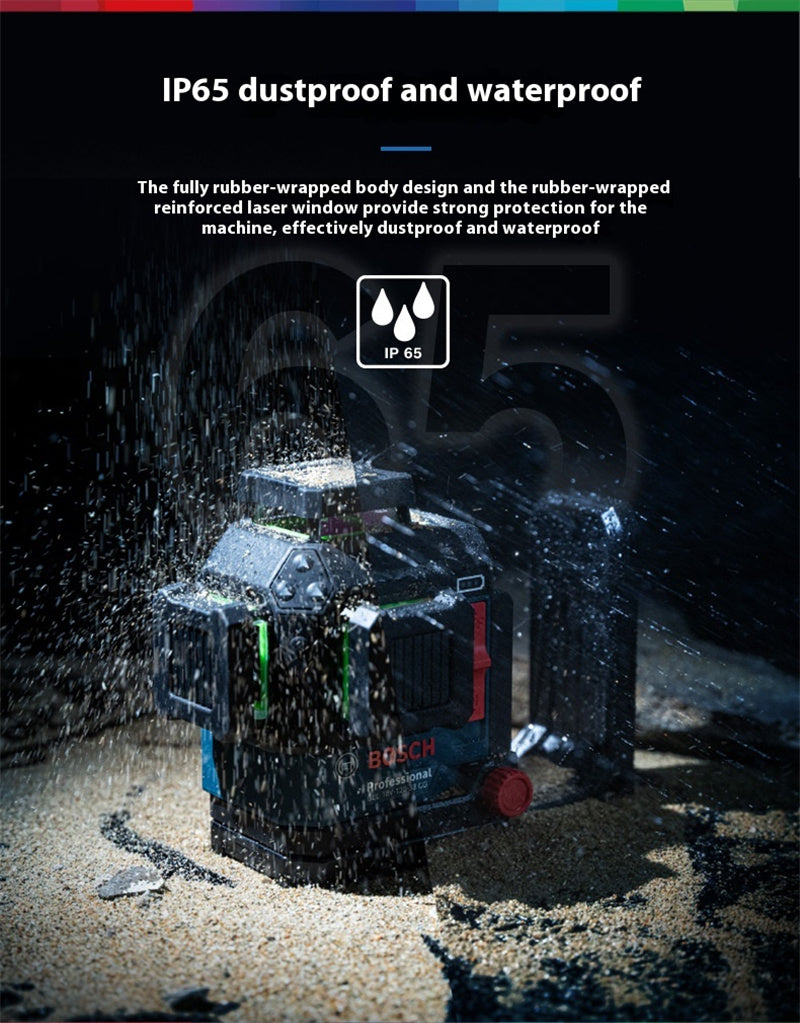 18V-120-33 CG Laser Level 12 Lines 35m Range Extendable to 120m High Precision ± 0.3 mm/m Rapid Self-Leveling IP 65