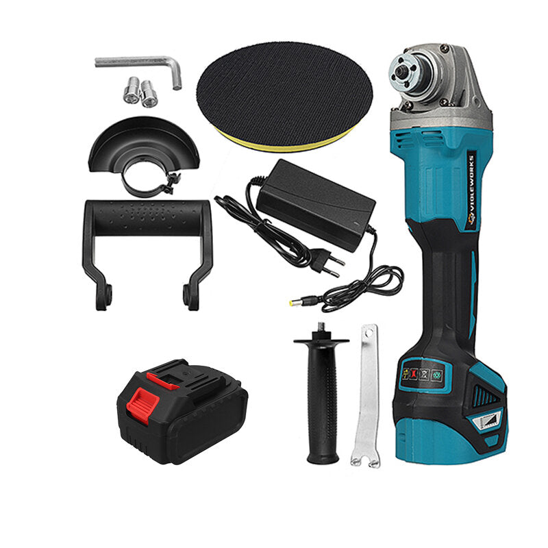 2 IN 1 Brushless lithium Battery Six-Speed Speed Regulation Polisher Angle Grinder 18V Battery