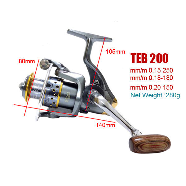 Spinning Fishing Reel Metal Fishing Tackle TEB200 11 Shaft 2000