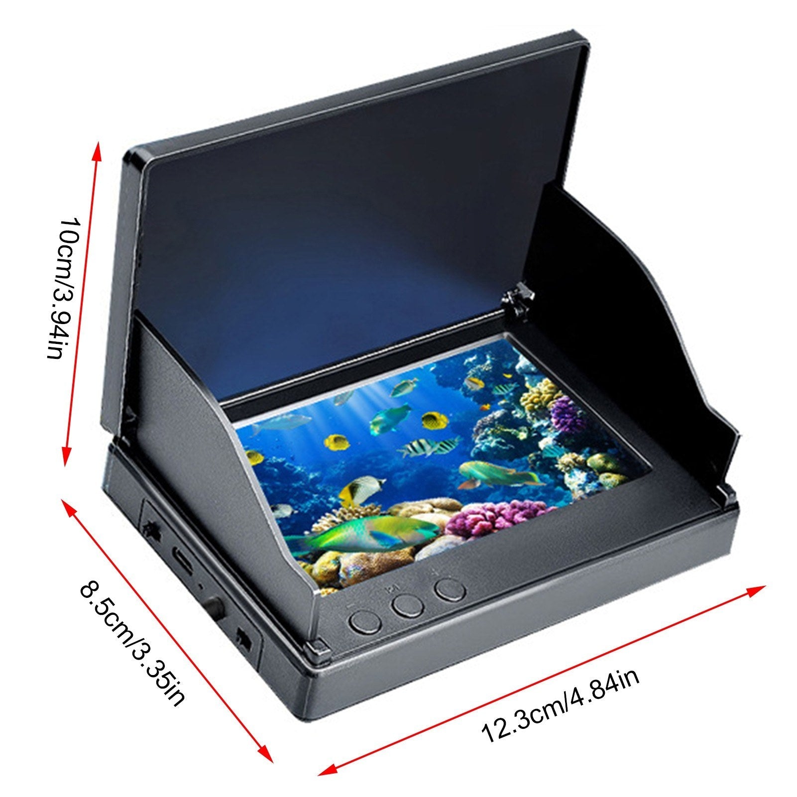 Underwater Fish Finder 4.3" IPS Screen Night Vision 220° Wide Angle 500W Pixel High Clear Camera for Fishing EU Plug 50m