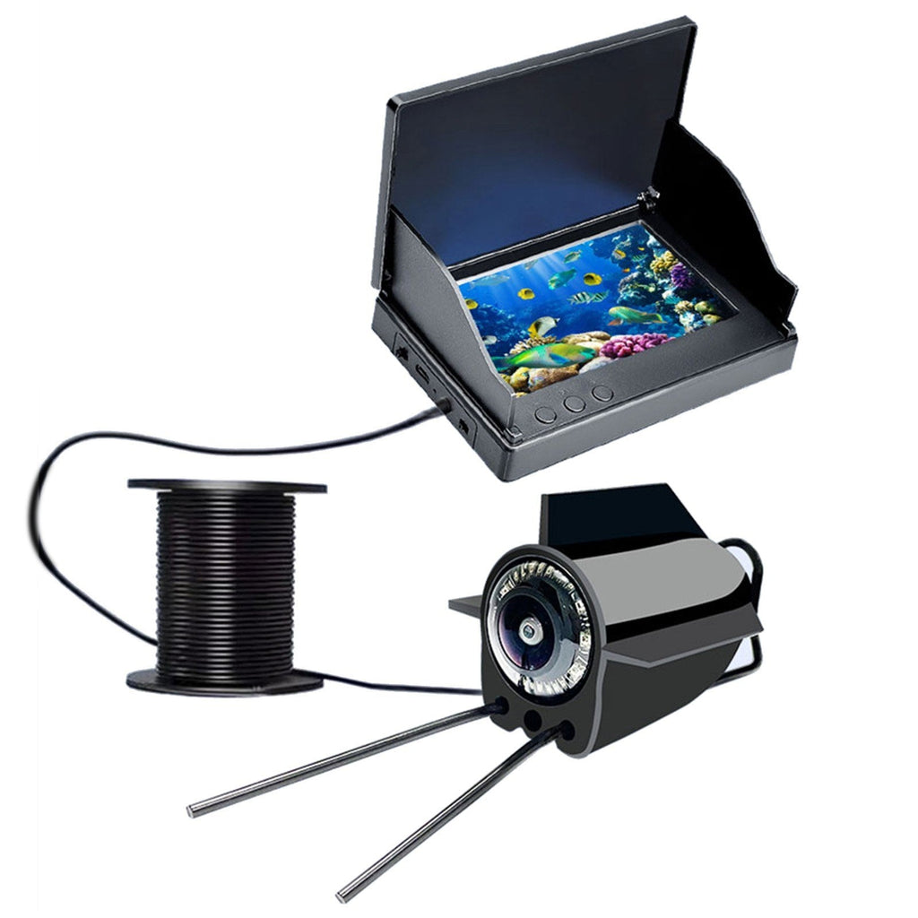 Underwater Fish Finder 4.3" IPS Screen Night Vision 220° Wide Angle 500W Pixel High Clear Camera for Fishing EU Plug 50m