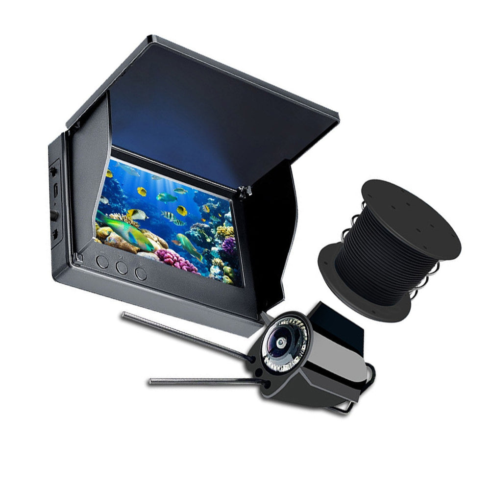 Underwater Fish Finder 4.3" IPS Screen Night Vision 220° Wide Angle 500W Pixel High Clear Camera for Fishing EU Plug 50m