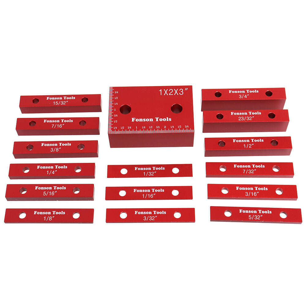 10pcs Metric Inch Woodworking Setup Blocks Height Gauge Precision Aluminum Alloy Setup Bars