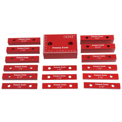 10pcs Metric Inch Woodworking Setup Blocks Height Gauge Precision Aluminum Alloy Setup Bars