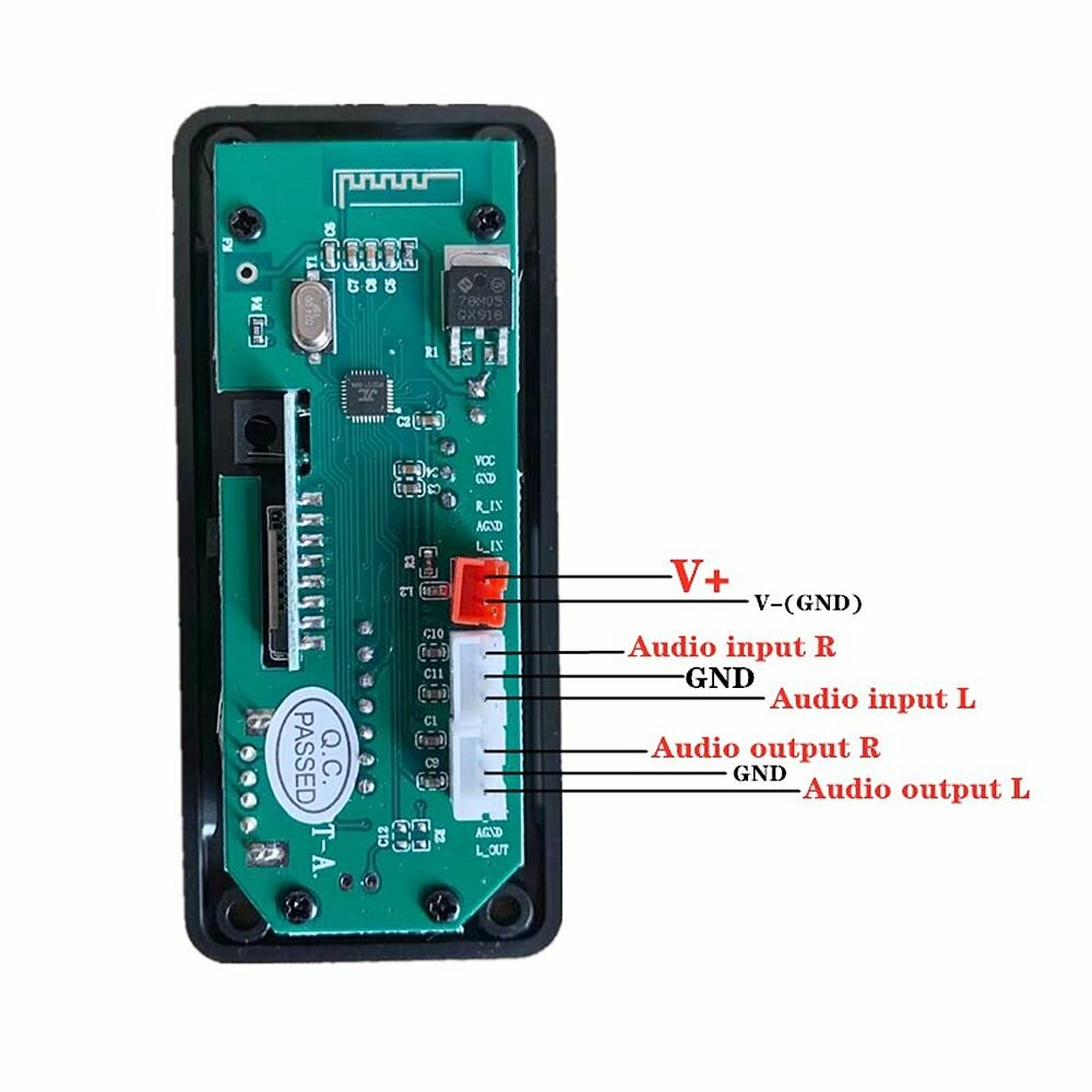 Bluetooth 5.0 MP3 Audio Decoder Board Module Wireless Car USB MP3 Player TF Card Slot USB FM Remote Controller Decoding Board