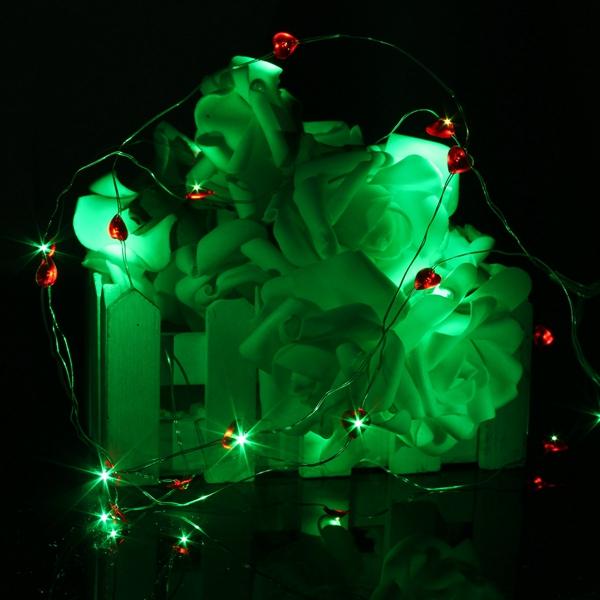 2M 20 LED Battery Powered Heart String Fairy Light For Christmas Party Weddinng Decor
