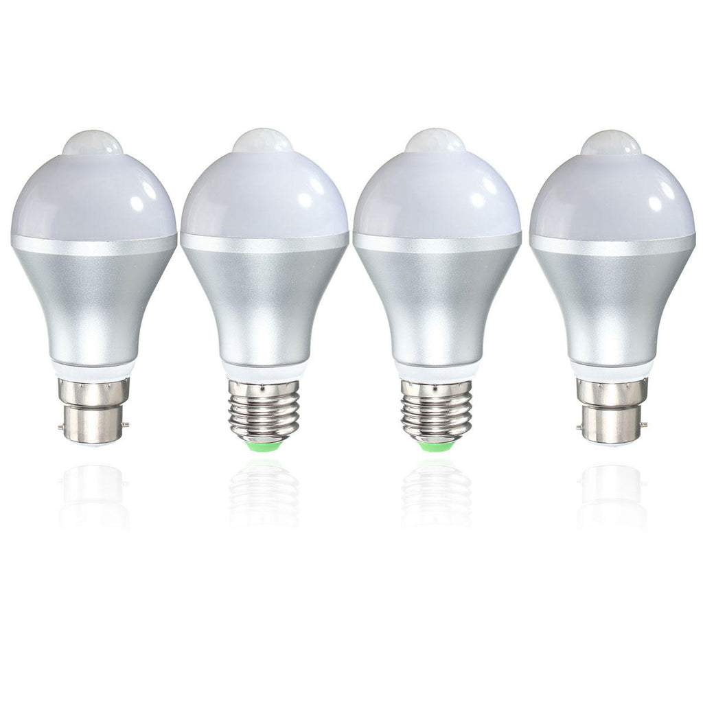 E27 B22 5W Auto PIR Motion Sensor LED Infrared Energy Saving Light Bulb 85-265V