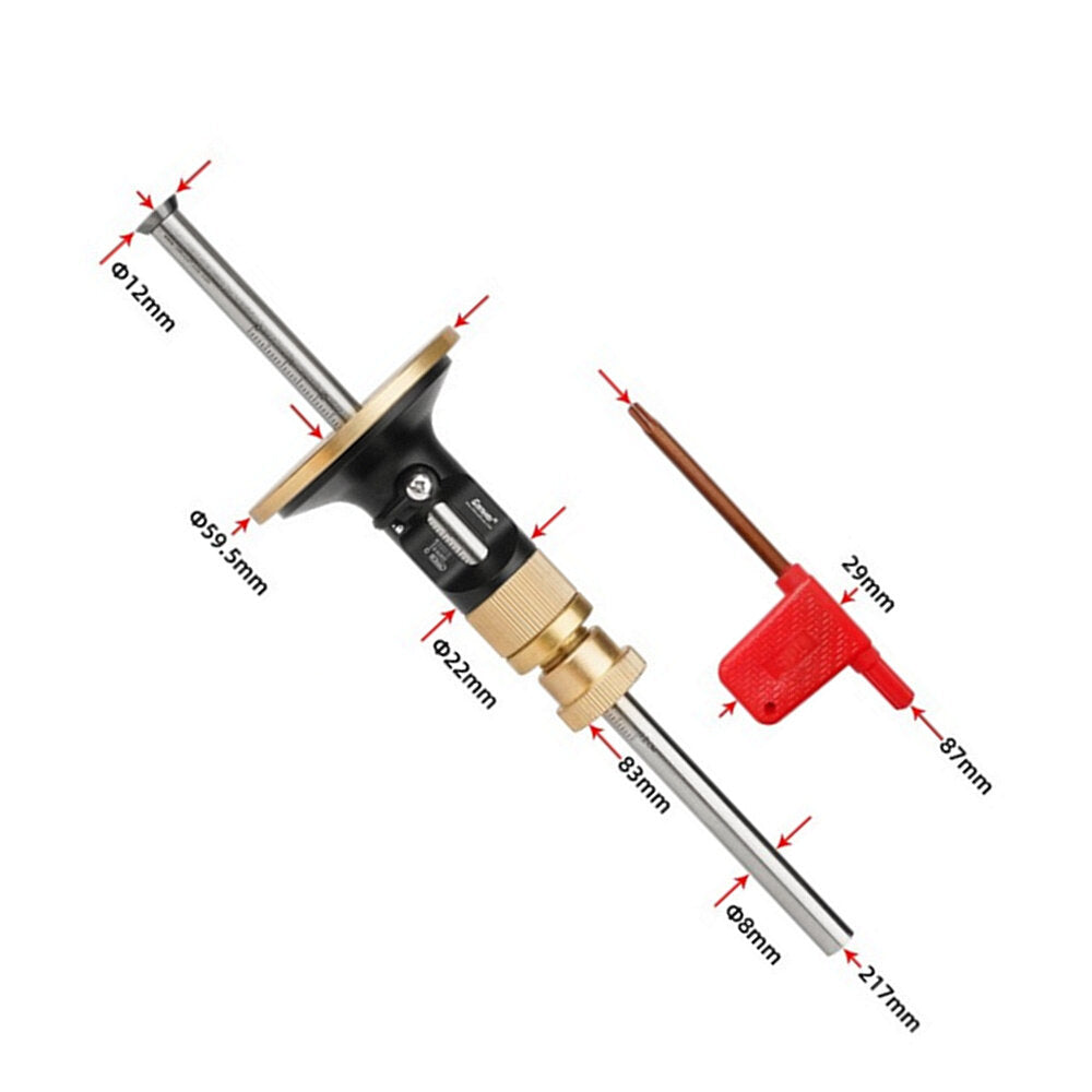 Wheel Marking Gauge Woodworking Scriber Kit - Precision Tool with Adjustable Range 0-120mm, Durable Materials, Versatile Options