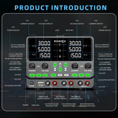 2KD Series Regulated Power Supply 30V 10A Adjustable Voltage Current Precision High Resolution USB RS232 RS485 Interface Compact Lightweight Design