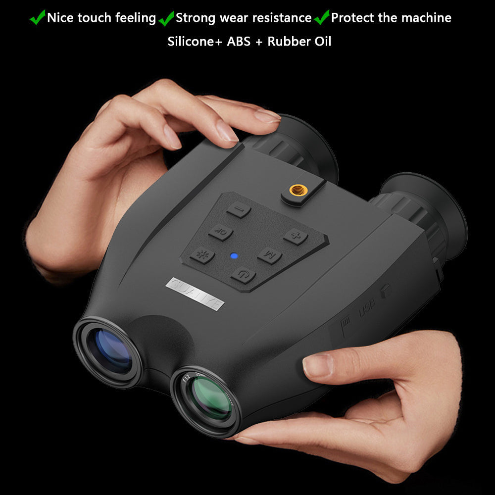 Optical Infrared Night Vision Binoculars with Dual-Screen, 6X Optical & 8X Digital Zoom, Ideal for Day/Night Use