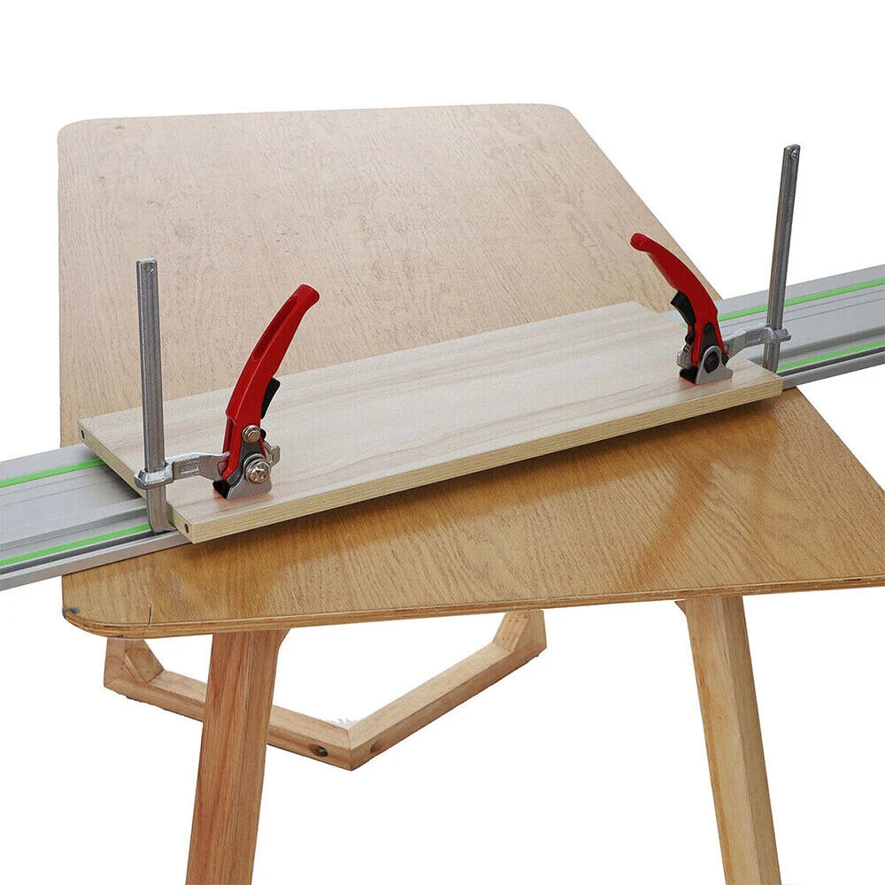 Quick Ratchet Track Saw Guide Rail Clamp for MFT Table & Festool, 120/200/300mm, Zinc Alloy & Steel, 220KG Clamping Force