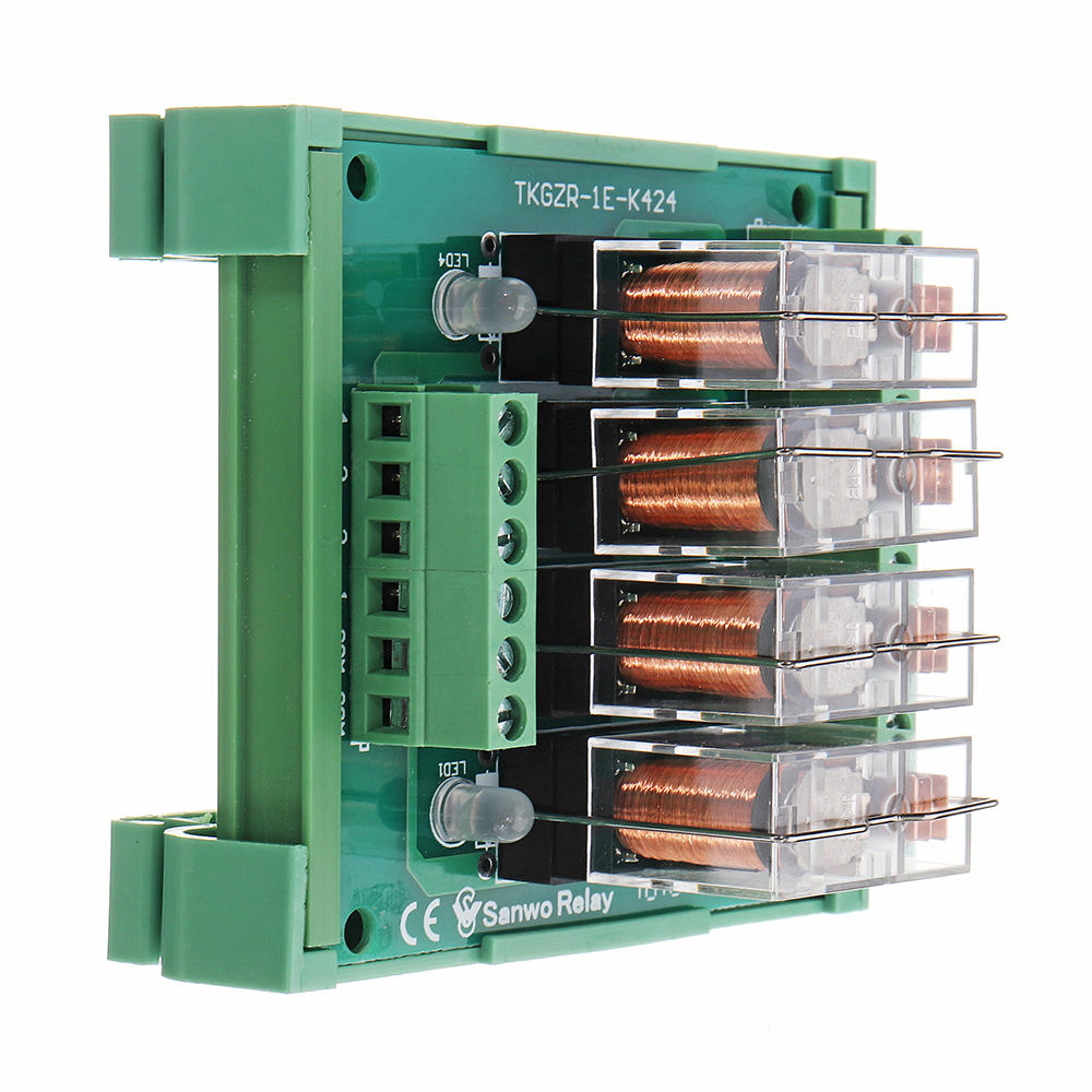 4 Channel Relay Module PLC Amplification Board Controller With Indicator Light DC 24V
