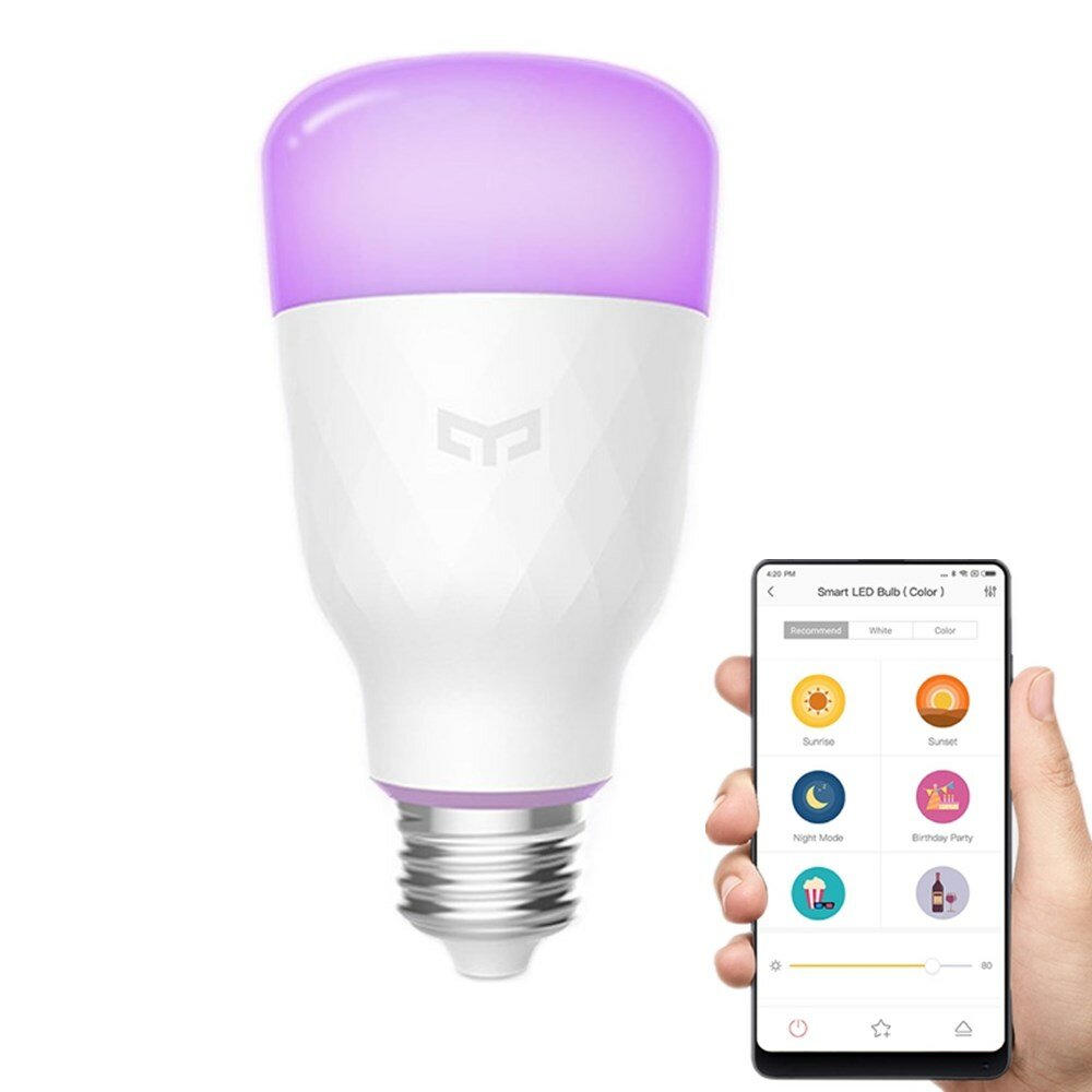 E26 E27 10W RGBW Smart LED Bulb Work With Amazon Alexa AC100-240V