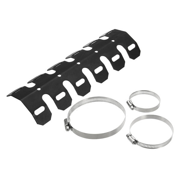 38-51mm Double Air Outlet Exhaust Muffler Pipe Motorcycle Carbon Stainless Steel