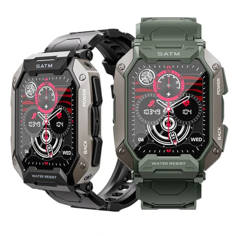 1.81" HD Smart Watch - Bluetooth Call, Heart Rate, Blood Pressure, Sleep Monitor, Multi-Sport, Music Playback, 1ATM Waterproof, 60 Days Standby