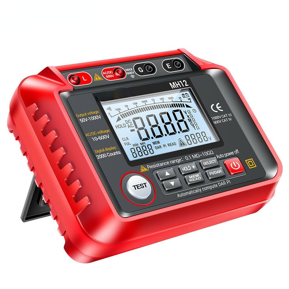 Insulation Earth Resistance Tester Digital Meter AC DC Ammeter Transistor Tester LCD Megohmmeter Meter Voltmeter Detect