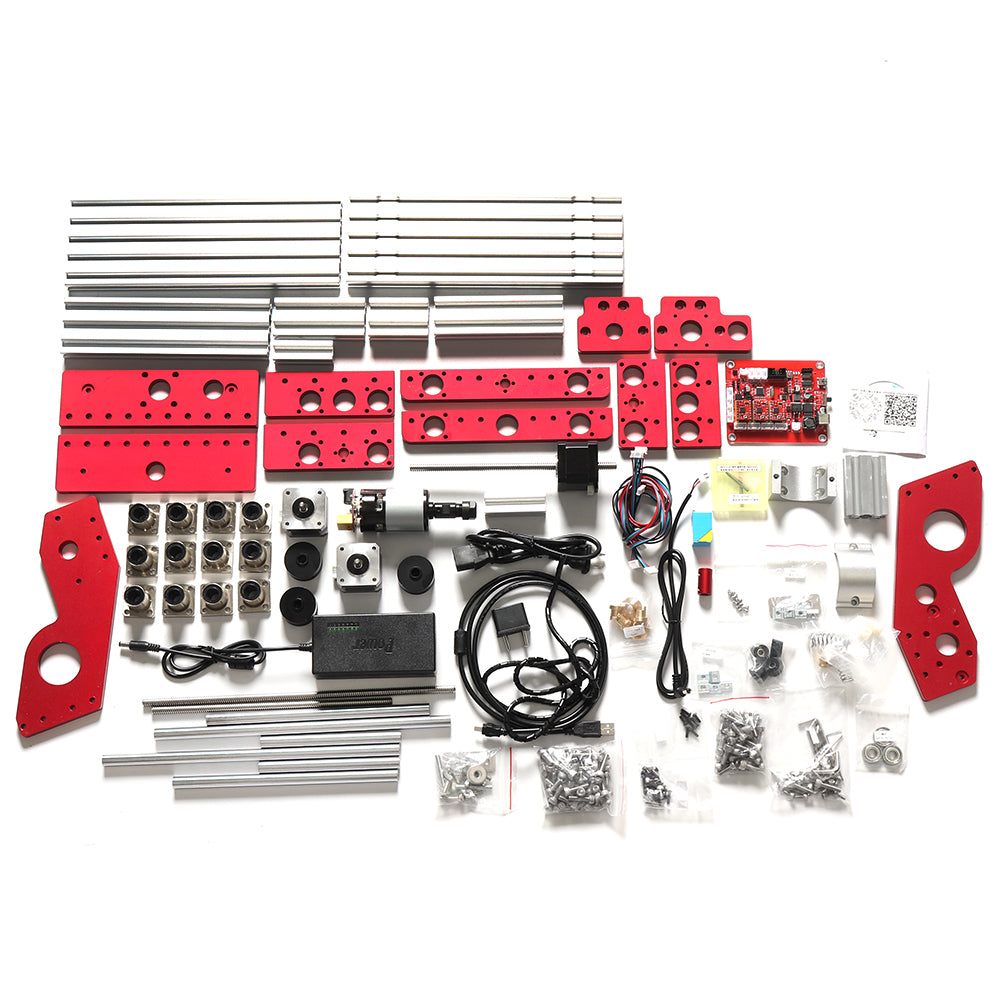 Red 1419 3 Axis Mini DIY CNC Router Engraving Machine Standard Spindle Motor Wood Carving Milling Woodworking Engraver