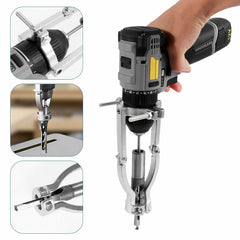 Carbide Square Hole Drill Bit Set - 1 Adapter & 4 Bits (1/4" to 1/2") for Woodworking, DIY, and Furniture Projects