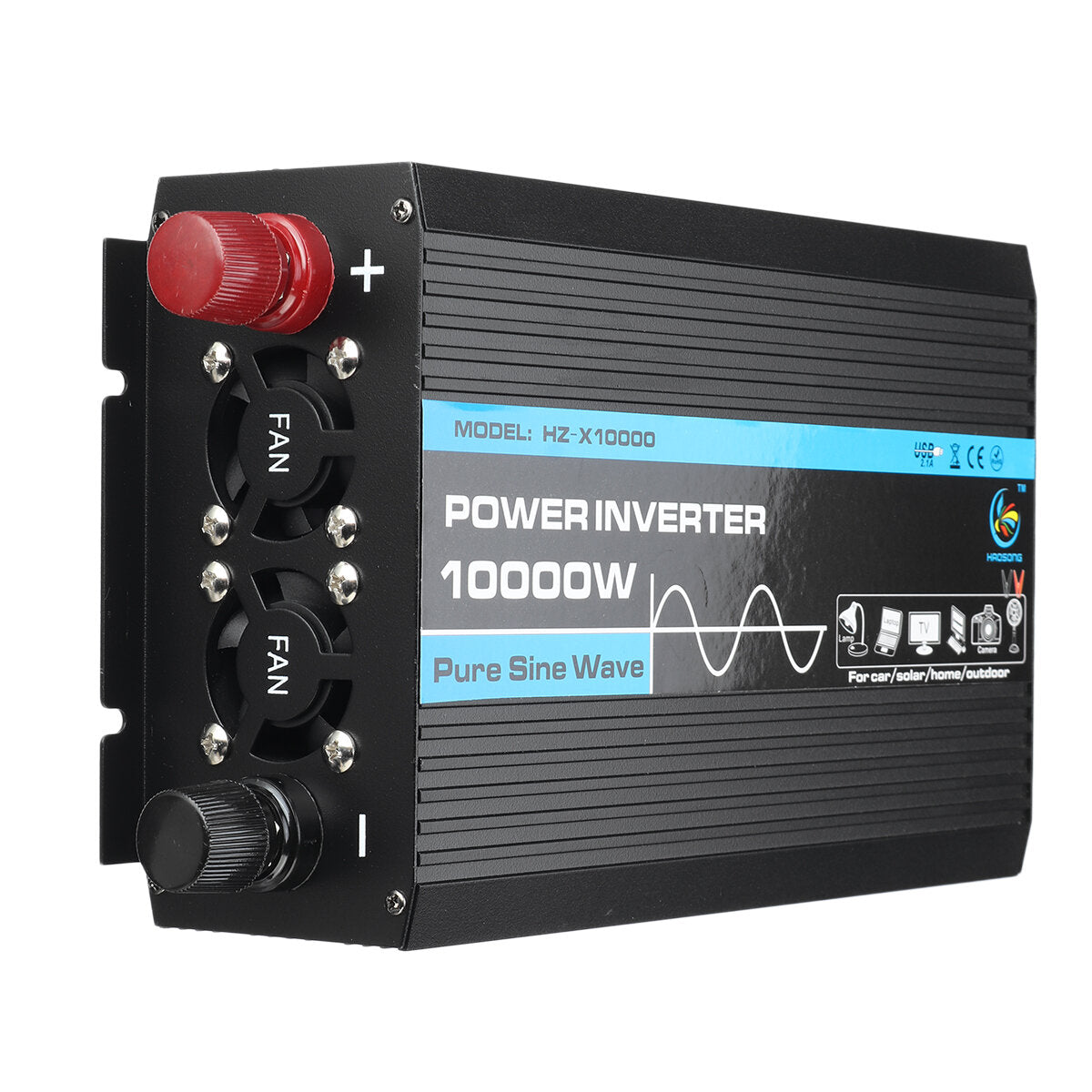 Dual Display 3000W Pure Sine Wave Inverter Car Household Power Inverter DC To AC Converter