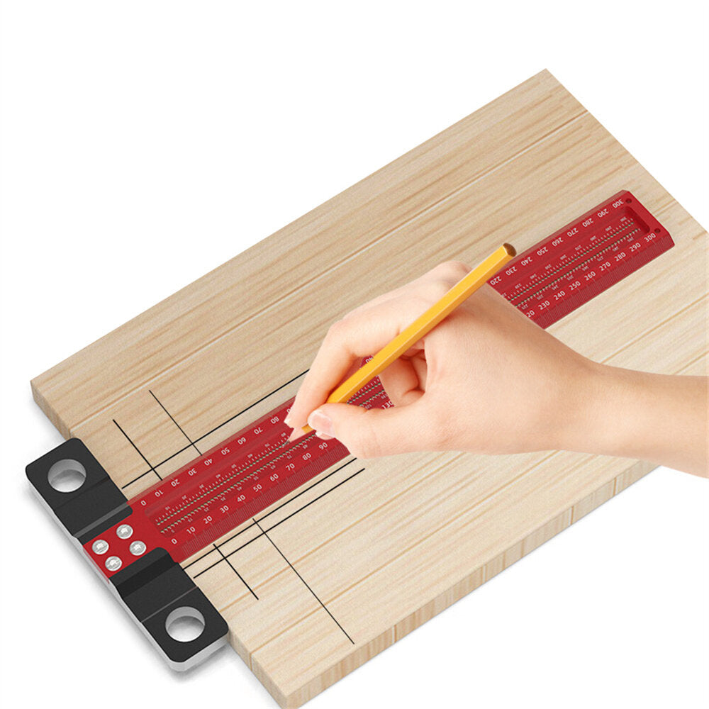 Aluminum Alloy T Hole Ruler for Woodworking - Precise, Easy to Use, Rust Proof, 200cm/300cm Length Options